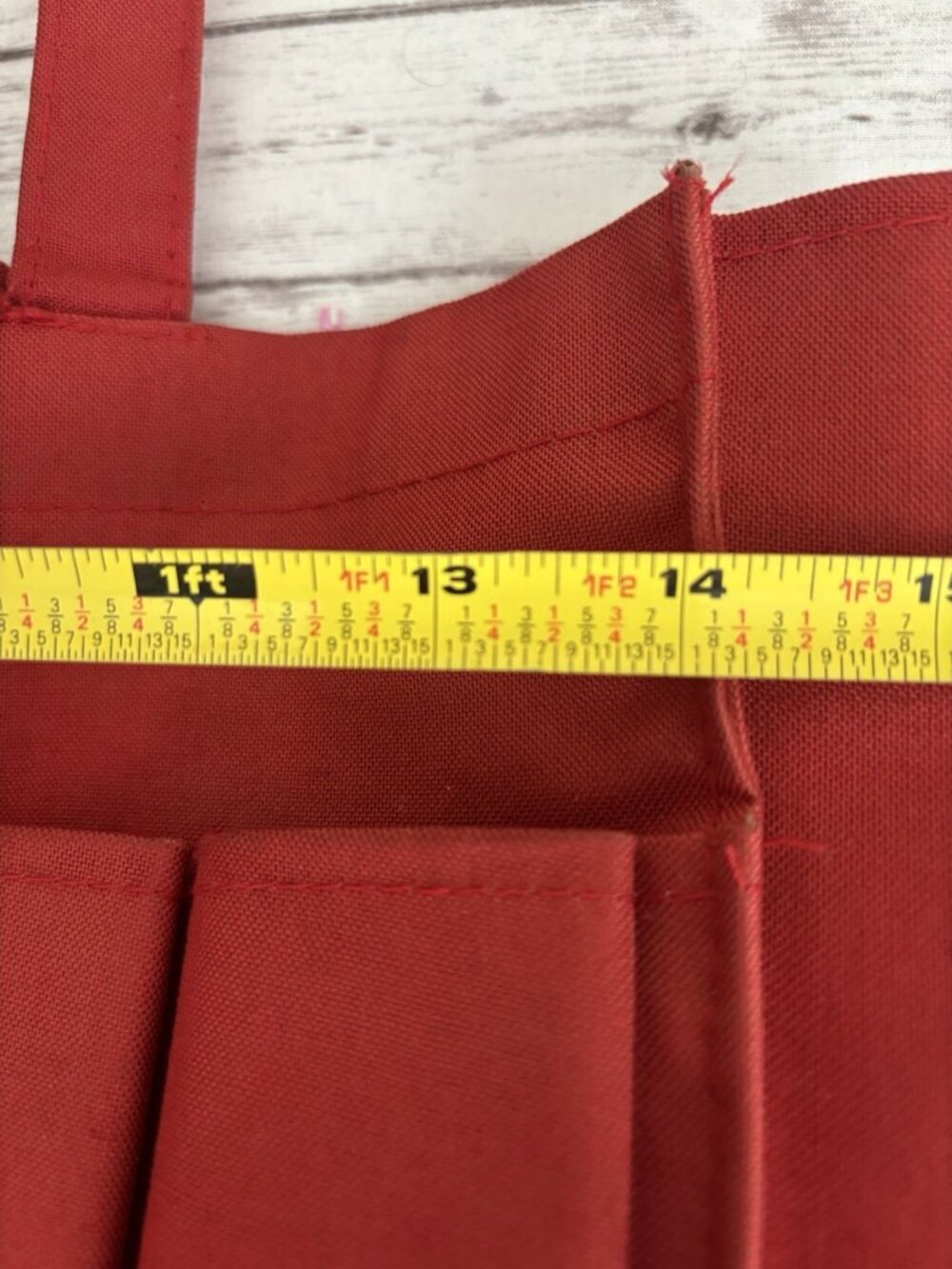 Vintage Red Needlecraft Knitting Needlework Crafts Project Tote Bag MCM - Picture 13 of 13